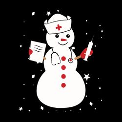 Cute Snowman Nurse Cute Christmas Winter Holiday Snow Svg, Nurse Christmas Svg, Christmas Svg, Instant download