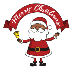 Black Santa Claus Christmas Svg, Christmas Santa Svg, Santa Svg, Christmas tree Svg, Christmas Svg, Digital download-1