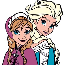 Anna And Elsa Svg, Frozen Svg, Frozen family Svg, Frozen Birthday svg, Elsa Olaf Anna Frozen Svg, Digital download