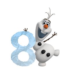 Olaf Birthday Number 8 Png, Frozen Png, Frozen logo Png, Frozen family Png, Frozen Birthday Png, Digital download