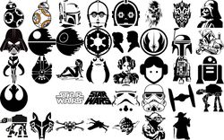 Star Wars Bundle Svg, Star Wars Svg, The Mandalorian Svg, Star Wars Charecters Svg, Darth Svg, Digital download(3)