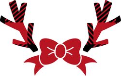 Christmas deer horns Svg, Buffalo Plaid Christmas Svg, Buffalo Plaid logo Svg, Digital download