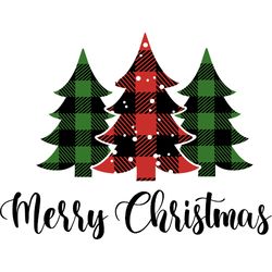 Merry christmas Tree Svg, Buffalo Plaid Christmas Svg, Buffalo Plaid logo Svg Digital download