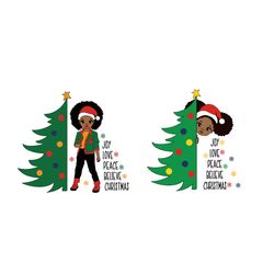 Black Girl Christmas Svg, Black Girl Svg, Black Woman Svg, Afro Woman Christmas Svg, Digital download-3