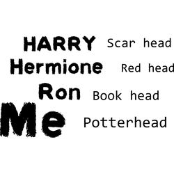 Harry scar head hermione red head Svg, Harry Potter Svg, Harry Potter Movie Svg, Digital Download
