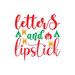 Letters and lipstick Svg, Christmas Svg, Christmas logo Svg, Merry Christmas Svg, Digital Download