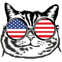 American cat Svg, 4th of July Svg, Fourth of july svg, Happy 4th of July Svg, Digital download