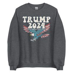 trump 2024 maga distressed unisex sweatshirt, awakened patriot, maga shirt, republican shirt, republican gift, patriot s