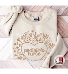 pediatric nurse sweatshirt,  pediatric nurse sweater, wildflowers peds crewneck, baby nursery shirt, pediatric  nurse cr