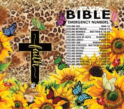 Faith Bible Emergency Number Tumbler