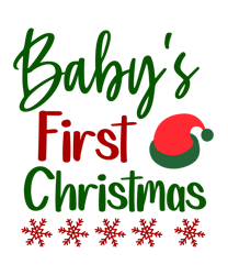 Baby First Christmas SVG Design