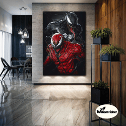 Venom Wall Art, Movie Canvas Art, Cinema Wall Decor, Roll Up Canvas, Stretched Canvas Art, Framed Wall Art Painting