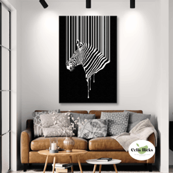 Zebra Luxury Decorative Animal Roll Up Canvas, Stretched Canvas Art, Framed Wall Art Painting