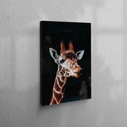 3d canvas, canvas home decor, large canvas, giraffe canvas art, cute giraffe canvas decor, animal wall decor, fashion wa