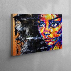 3d canvas, canvas print, canvas gift, colorful woman painting, modern art, abstract canvas print, abstract woman 3d canv