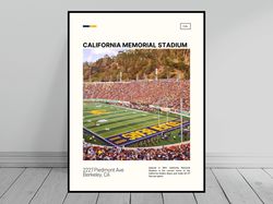 california memorial stadium print  california golden bears canvas  ncaa canvas   oil painting  modern art   travel print