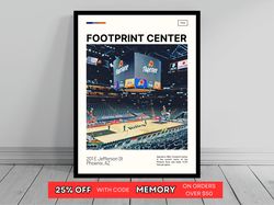 Footprint Center Print  Phoenix Suns Canvas  NBA Art  NBA Arena Canvas   Oil Painting  Modern Art   Travel Art Print