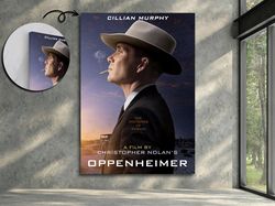 Oppenheimer Canvas Print, Oppenheimer Wall Art, Oppenheimer Poster, Oppenheimer Character Film Poster, Room Decor, Home