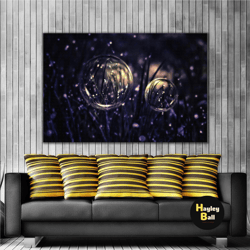Macro Shot Water Drops Nature Landscape Close Up Roll Up Canvas, Stretched Canvas Art, Framed Wall Art Painting