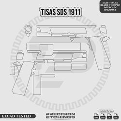 TISAS SDS 1911 Outline/Template For laser engraving and Marking Full Build Svg