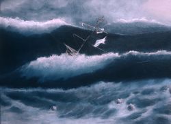 Storm and sailboat