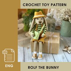 crochet toy pattern in english. crochet bunny. amigurumi.