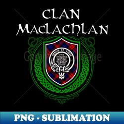 Maclachlan Surname Scottish Clan Tartan Crest - Signature Sublimation PNG File