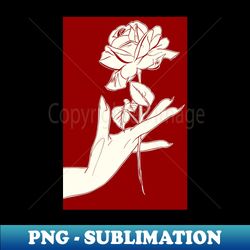 Yeb1 Art Rose Hand Design Chicano Art California Style - Unique Sublimation PNG Download