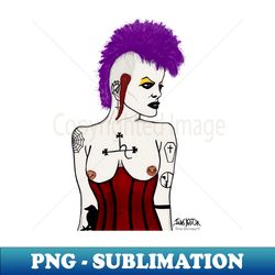 Goth Pinup - Instant PNG Sublimation Download