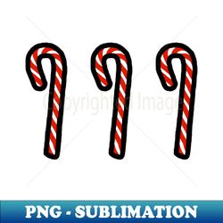 Candy Cane Trio is Christmas Food - Exclusive PNG Sublimation Download