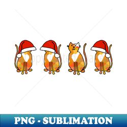christmas cats with santa hats - premium png sublimation file