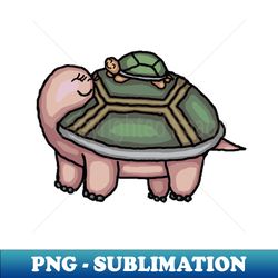 cute turtle and baby turtle - exclusive png sublimation download