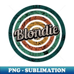 Blondie Retro Circle Crack Vintage - Creative Sublimation PNG Download
