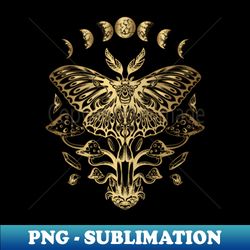 Goth Moth And Moon Moth - PNG Transparent Sublimation File