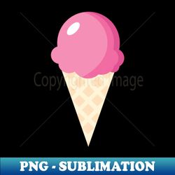 Pink Ice Cream Cone Summer Vibes - Exclusive PNG Sublimation Download