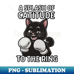 boxing cat - instant sublimation digital download