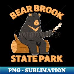 bear brook state park camping bear - decorative sublimation png file