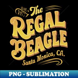 Distressed The regal beagle santa monica - PNG Transparent Digital Download File for Sublimation