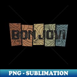 Bon Jovi Retro Pattern - Special Edition Sublimation PNG File