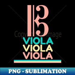 Pink Viola Alto Clef - Creative Sublimation PNG Download
