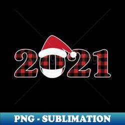 New Year 2021 Plaid Red and Black Check - Artistic Sublimation Digital File