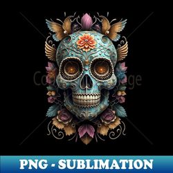 Sugar Skull Dia de los Muertos Mexican Day Of The Dead Tattoo Art Culture Punk Rock Goth Skeleton - Elegant Sublimation