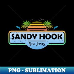 sandy hook beach new jersey palm trees sunset summer - professional sublimation digital download - stunning sublimation graphics