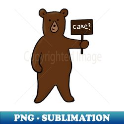 cake cute bear illustration - png transparent sublimation file - defying the norms