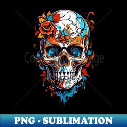 Sugar Skull - PNG Transparent Sublimation Design - Create with Confidence