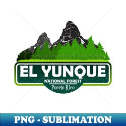 El Yunque National Forest PR State Puerto Rico USA Nature Landscape - PNG Transparent Digital Download File for Sublimation - Bring Your Designs to Life