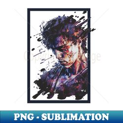 splash art samurai portrait hip hop style graphic illustration - retro png sublimation digital download - perfect for personalization