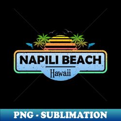 Napili Beach Hawaii Tropical Palm Trees Sunset - Summer - Aesthetic Sublimation Digital File - Bring Your Designs to Life