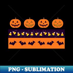pumpkins candy corns and bats - creative sublimation png download - create with confidence