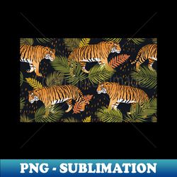 Orange Tiger on Black - Professional Sublimation Digital Download - Boost Your Success with this Inspirational PNG Download